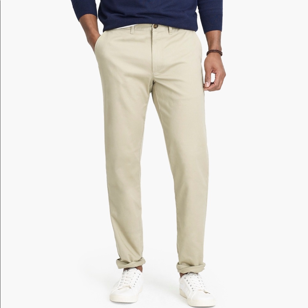 J. Crew Factory Straight-fit flex khaki pant H3186